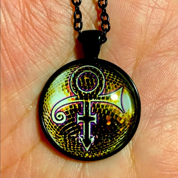 Prince Mirror Disco Ball Necklace - Picture 3 of 3